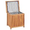 Patio Storage Box 23.6"x19.7"x22.8" Solid Teak Wood - Brown