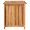 Patio Storage Box 59.1"x19.7"x22.8" Solid Teak Wood - Brown