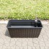 Yaddo 23 x 7 x 6 Thin Rectangular Smart Self-Watering Planter in Espresso - as Pic