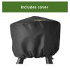 Portable Propane Gas 50; 000 BTU Fire Pit; Black - Black