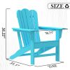 Resistant Adirondack Chair for Patio Deck Garden
Plastic Adirondack Chair; Fire Pit Chair; Blue; 1 piece. - as Pic