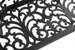 Outdoor Patio Bench; Garden Bench with Cushion All-Weather Cast Aluminum Loveseat for Lawn Front Porch Path Yard Decor Deck Furniture Black - as Pic