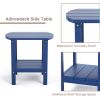 Outdoor Side Table for Adirondack Chairs;  All-Weather Resistant Humidity-Proof Waterproof Stain-Proof Accent Tables;  Backyard Deck Porch Beach Pool