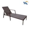 Outdoor Patio Lounge Chairs Rattan Wicker Patio Chaise Lounges Chair Brown - as Pic