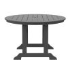 HDPE Bar Table; Dining Table; Patio Bar Set ; Counter Height Table For Outdoor; Gray - as Pic