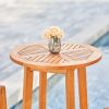 Kapalua Honey Eucalyptus Wooden Outdoor Bar Table - as Pic