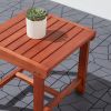 Malibu Outdoor Patio Wood Side Table - as Pic