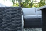 Direct Wicker 7 PCS Outdoor PE Rattan Wicker Sofa Rattan Patio Garden Furniture;  With Wide Cabinet;  Gray - Grey