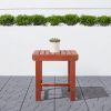 Malibu Outdoor Patio Wood Side Table - as Pic