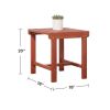 Malibu Outdoor Patio Wood Side Table - as Pic