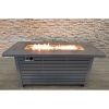 Living Source International 24" H x 54" W Steel Outdoor Fire Pit Table with Lid (Grey) - 1