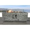 Living Source International Concrete Propane/Natural Gas Fire Pit Table with Glass  - 1