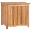 Patio Storage Box 23.6"x19.7"x22.8" Solid Teak Wood - Brown