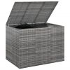 Patio Cushion Box PE Rattan Gray - Grey