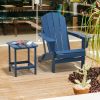 Adirondack Outdoor Side Table;  HDPE Plastic End Tables for Patio;  Backyard;  Pool;  Indoor Outdoor Companion;  Easy Maintenance Weather Resistant La