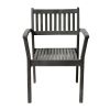 Renaissance Outdoor Patio Hand-scraped Wood Stacking Armchair (Set of 2) - as Pic