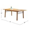 Gloucester Contemporary Patio Wood Dining Table - as Pic