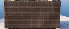 Outdoor Patio Wicker Rattan Cushion Storage Bin Deck Box Cushion Box - Brown