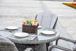 Direct Wicker Marianna Patio Wicker 5 Piece Round Dining Set - Gray