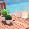 Malibu Outdoor Rectangular Dining Table with Curvy Legs - as Pic