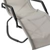 Melas Outdoor Patio 59.7&quot; Long Folding Reclining Single Chaise - as Pic