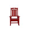 Presidential Rocking Chair HDPE Rocking Chair Fade-Resistant Porch Rocker Chair; All Weather Waterproof for Balcony/Beach/Pool Red - as Pic