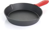 MegaChef Pre-Seasoned 4 Piece Cast Iron Set with Silicone Handles - Cast Iron