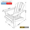 HDPE Adirondack Chair; Fire Pit Chairs; Sand Chair; Patio Outdoor Chairs; DPE Plastic Resin Deck Chair; lawn chairs; Adult Size ; Weather Resistant fo