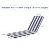 2PCS Set Outdoor Lounge Chair Cushion Replacement Patio outdoor furniture Seat Cushion Chaise Lounge Cushion - as pic