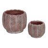 Cement Flower Pot Set - Deco Leaf