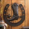 Horseshoe and Cowboy Boot Metal Wall Decor