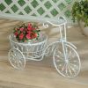 White Metal Tricycle Planter