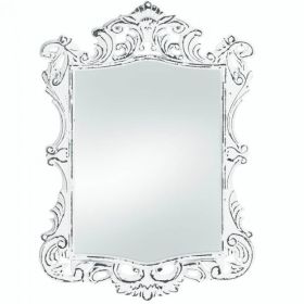 Royal Distressed White Wall Mirror