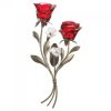 Romantic Red Rose Wall Sconce - Double