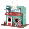 Flamingo Paradise Wood Bird House