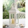 Romantic White Candle Lantern - 13 inches