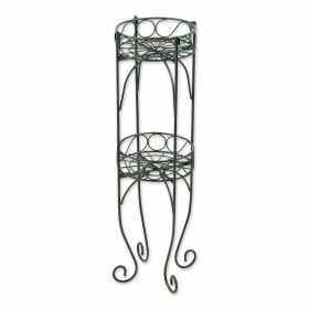 Scrolled Verdigris Two-Level Plant Stand