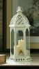 Vintage-Look Distressed Candle Lantern - 20 inches