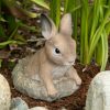 Stone-Look Bunny Garden Sculpture