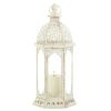 Vintage-Look Distressed Candle Lantern - 16 inches