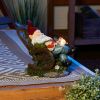 Solar Light-Up Rocking Chair Nap Garden Gnome