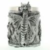 Pewter-Look Medieval Dragon Mug